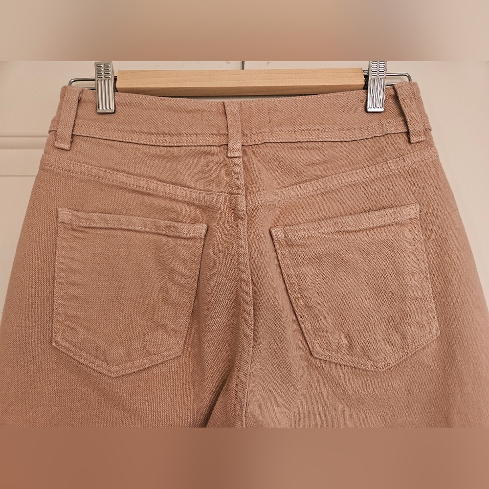 Just Black Denim Cropped Wide Leg Jeans Tan Women's Size 27 - Picture 5 of 6